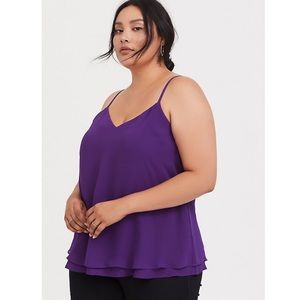 TORRID SOPHIE - CHIFFON DOUBLE LAYER SWING CAMI
